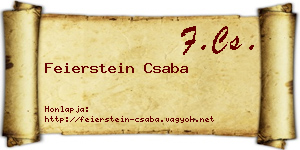 Feierstein Csaba névjegykártya